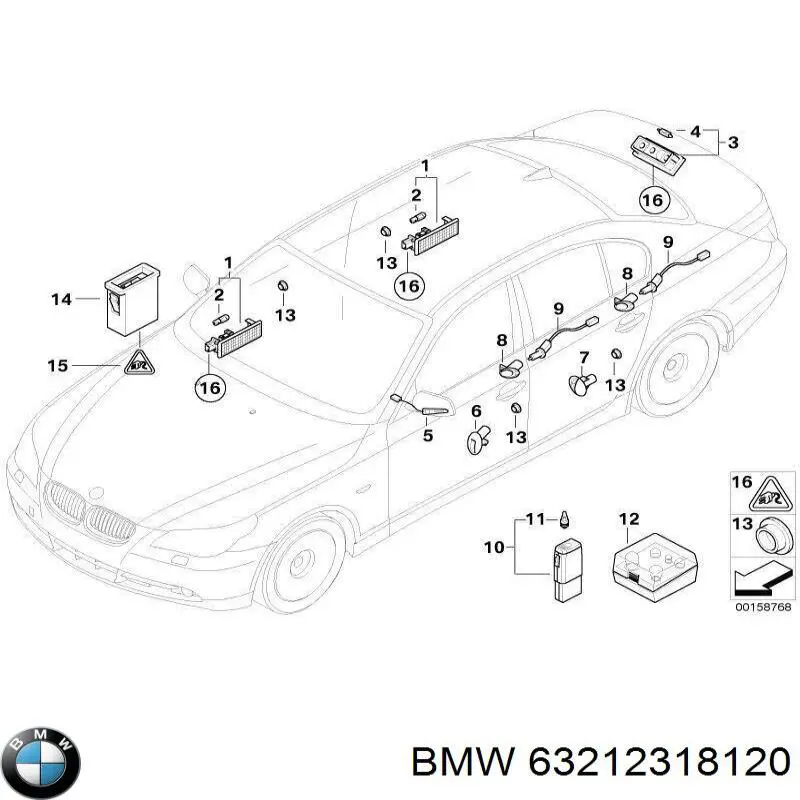  BMW 63212318120 цена, от 38.01 USD
