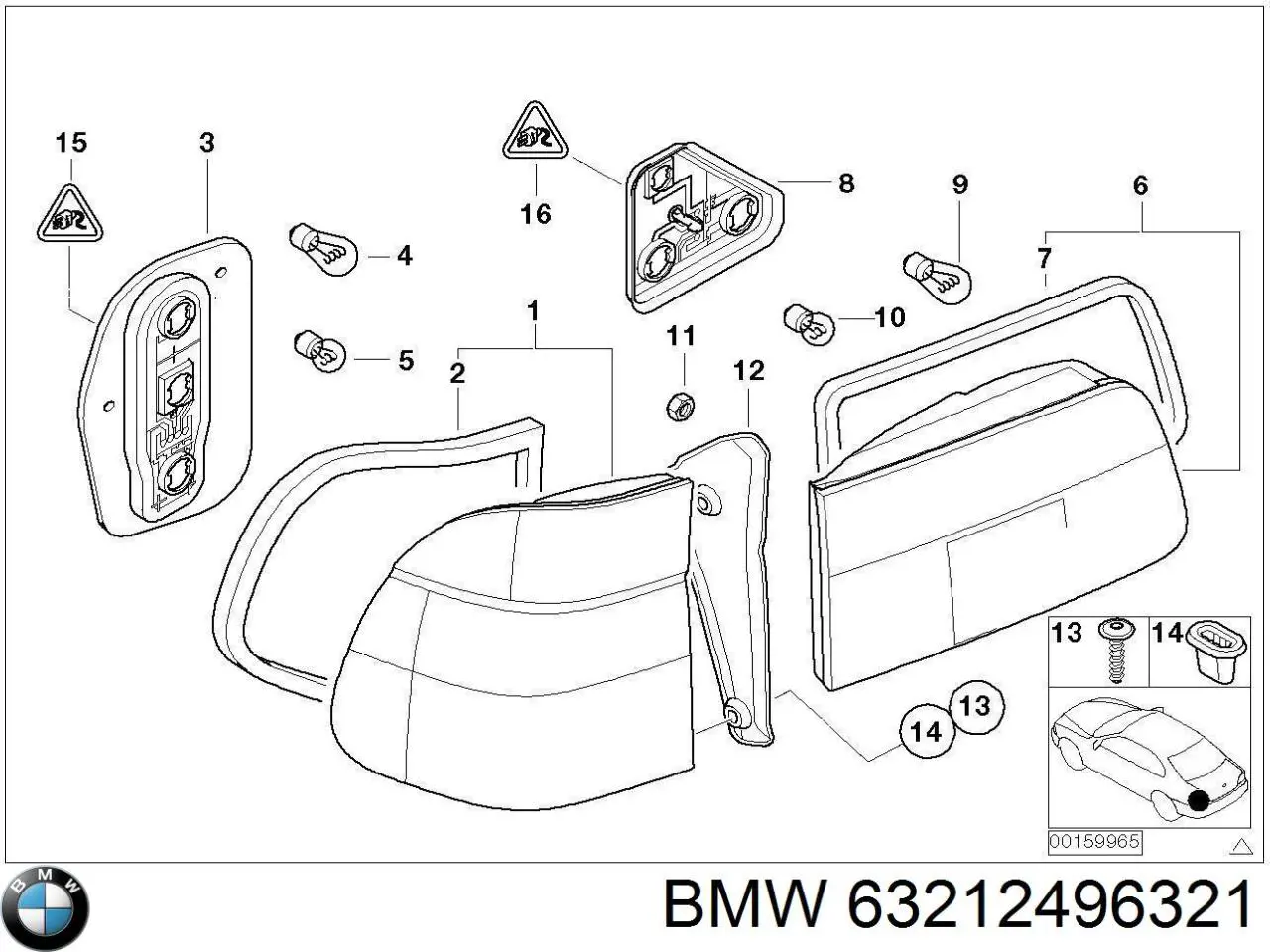 Купить 2496321 BMW Левый стоп