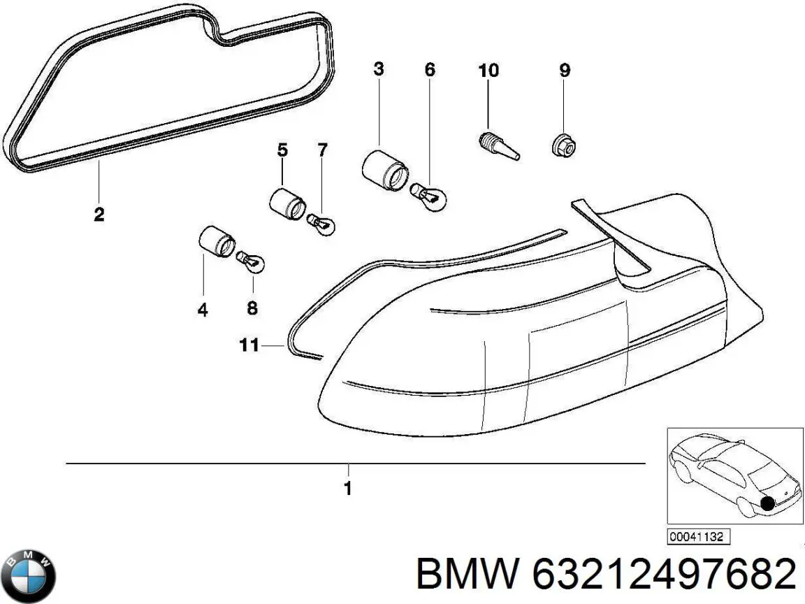 63212497682 BMW Фонари задние