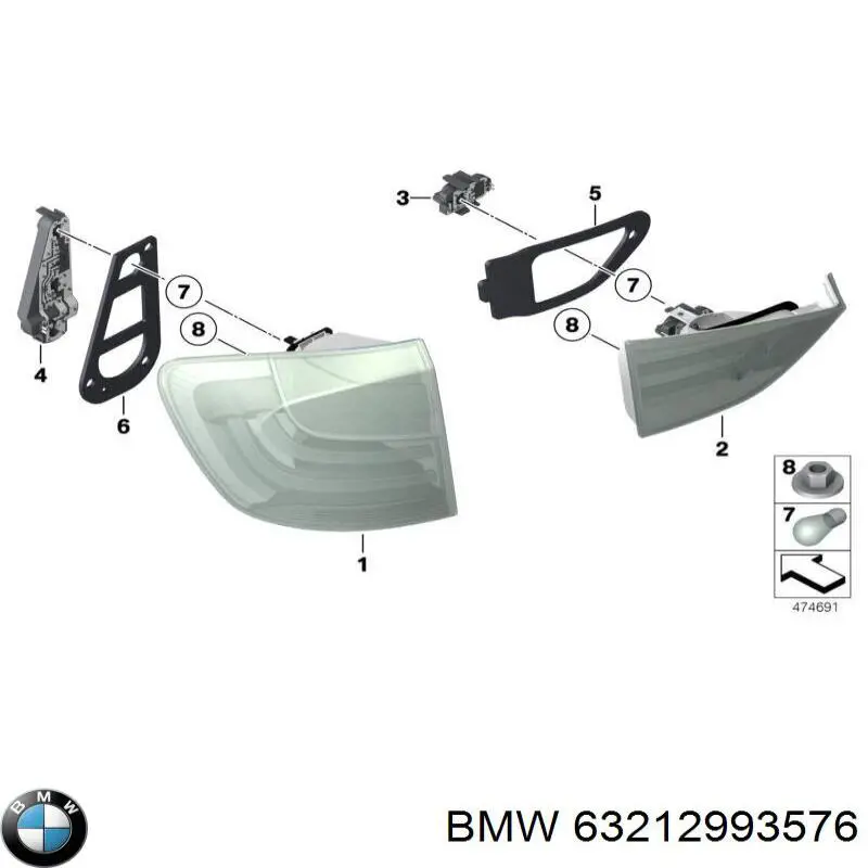 Прокладка клапанной крышки двигателя правая 63212993576 BMW