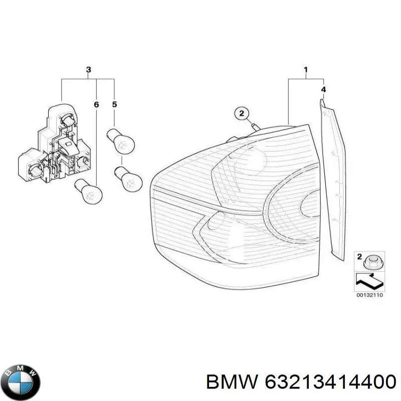 Фара задняя правая внешняя BMW 63213418440 цена, от 38.01 USD