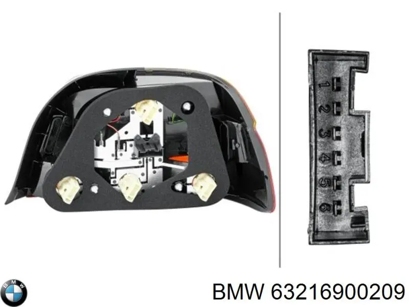 63216900209 BMW фонарь задний левый