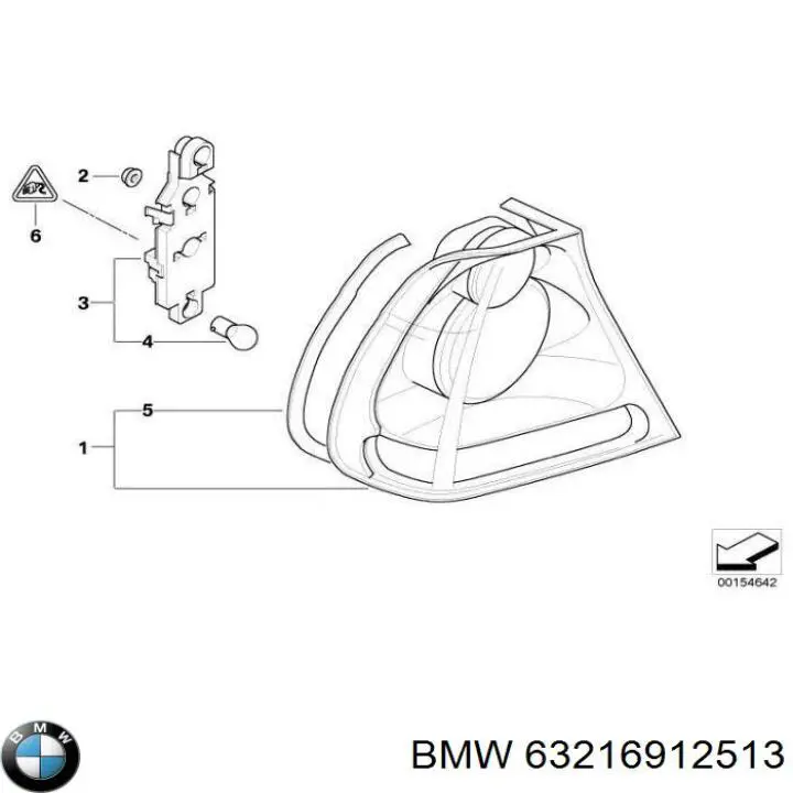 63216912513 BMW Задний левый стоп