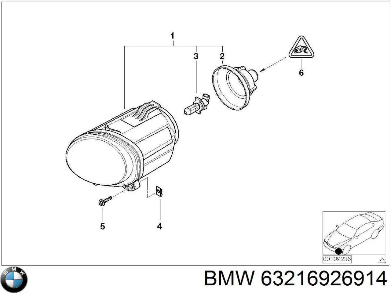 Лампочка 63216926914 BMW