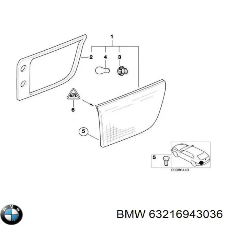 63216943036 BMW Поворотник правый