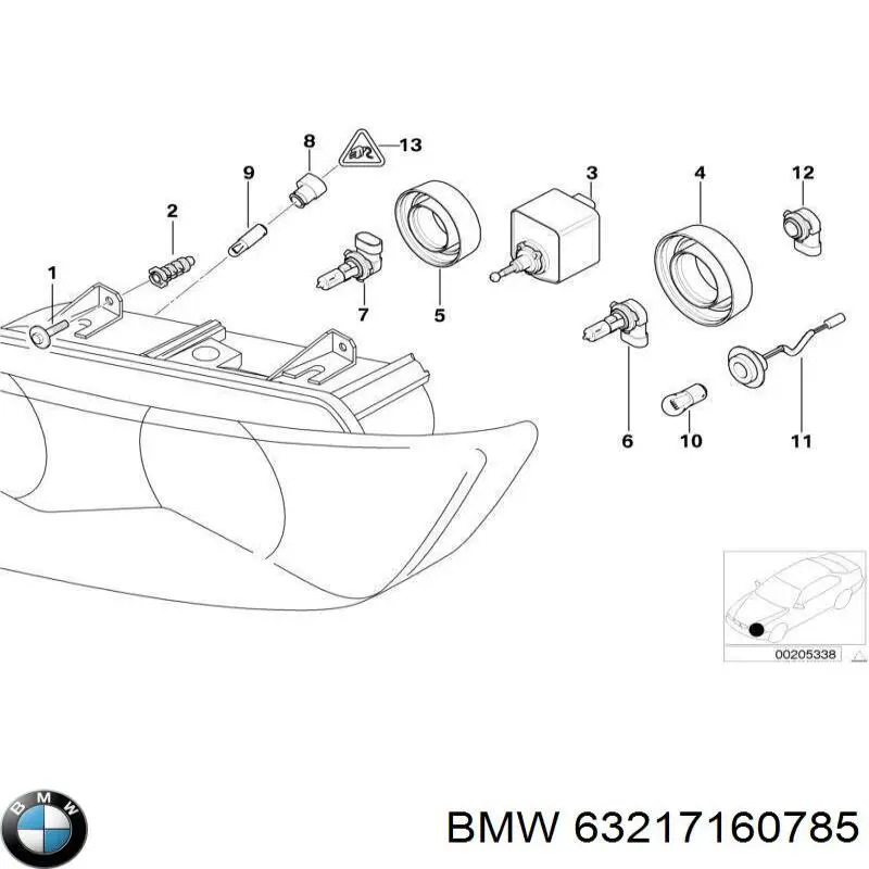 Купить 63217160785 BMW Лампочка галогенная