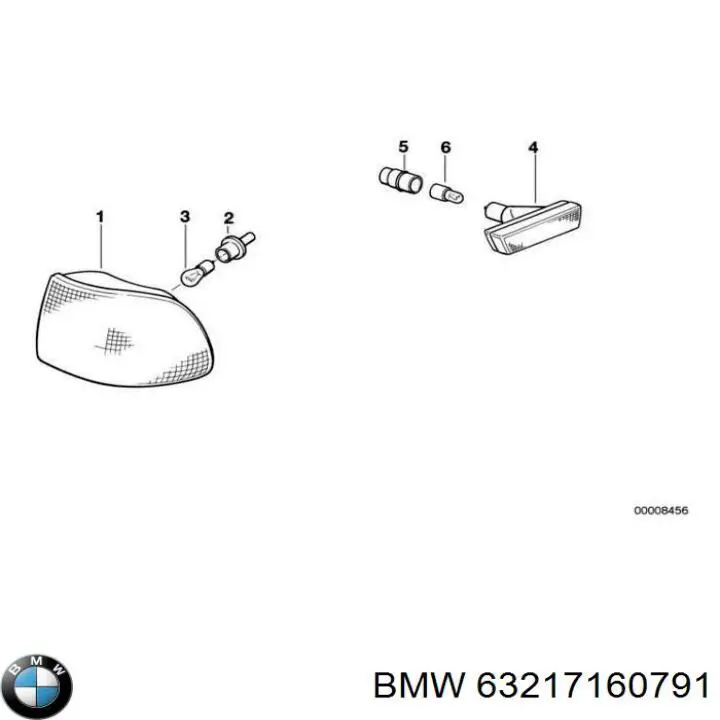 63217160791 BMW лампочка переднего габарита