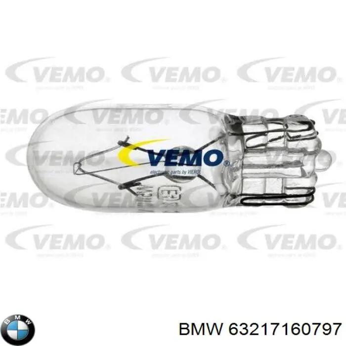 Lámpara, luz interior/cabina 63217160797 BMW