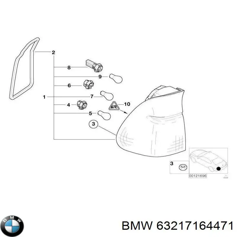 Задняя левая внешняя фара BMW 63217164471 цена, от 63.35 USD