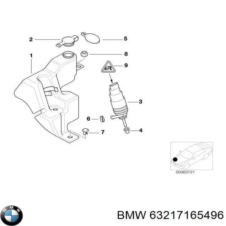 Купить 63217165496 BMW Лампочка освещения салона