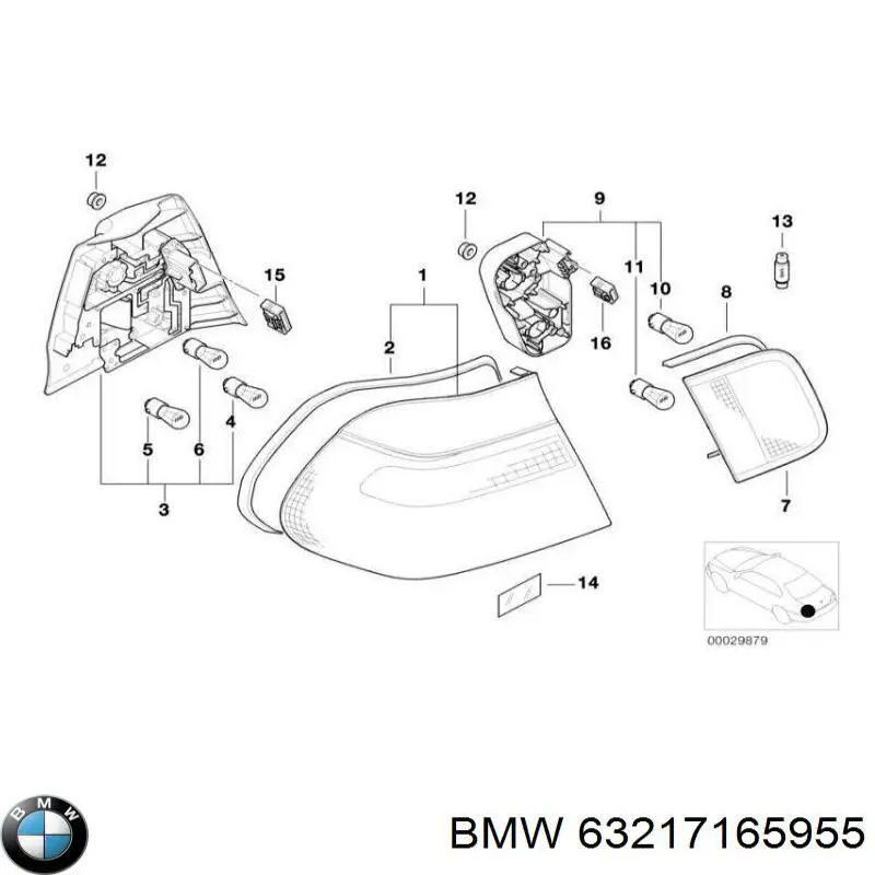 Плата заднего фонаря контактная BMW 8364925 цена, от 21.54 USD