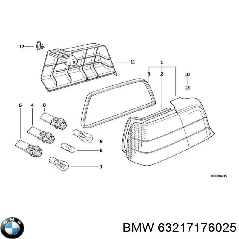 Лампочка переднего габарита 63217176025 BMW