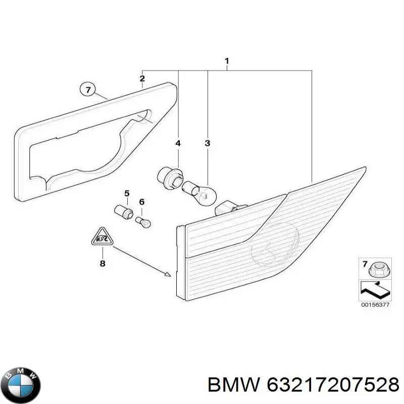 63217207528 BMW Плата заднего фонаря контактная