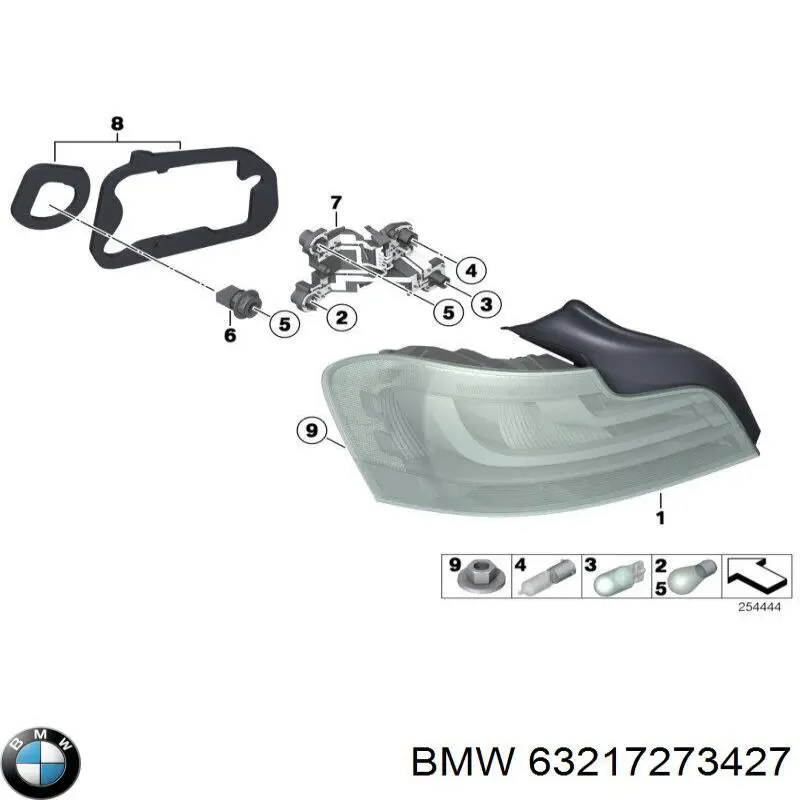 63217273427 BMW lanterna traseira esquerda