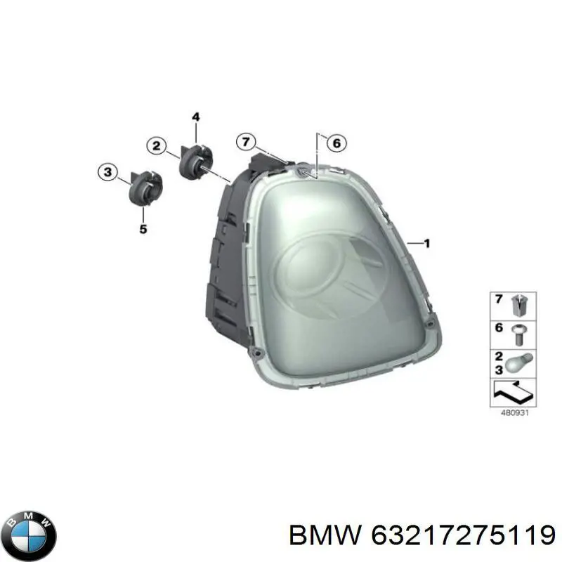 63217275119 BMW Фонарь задний
