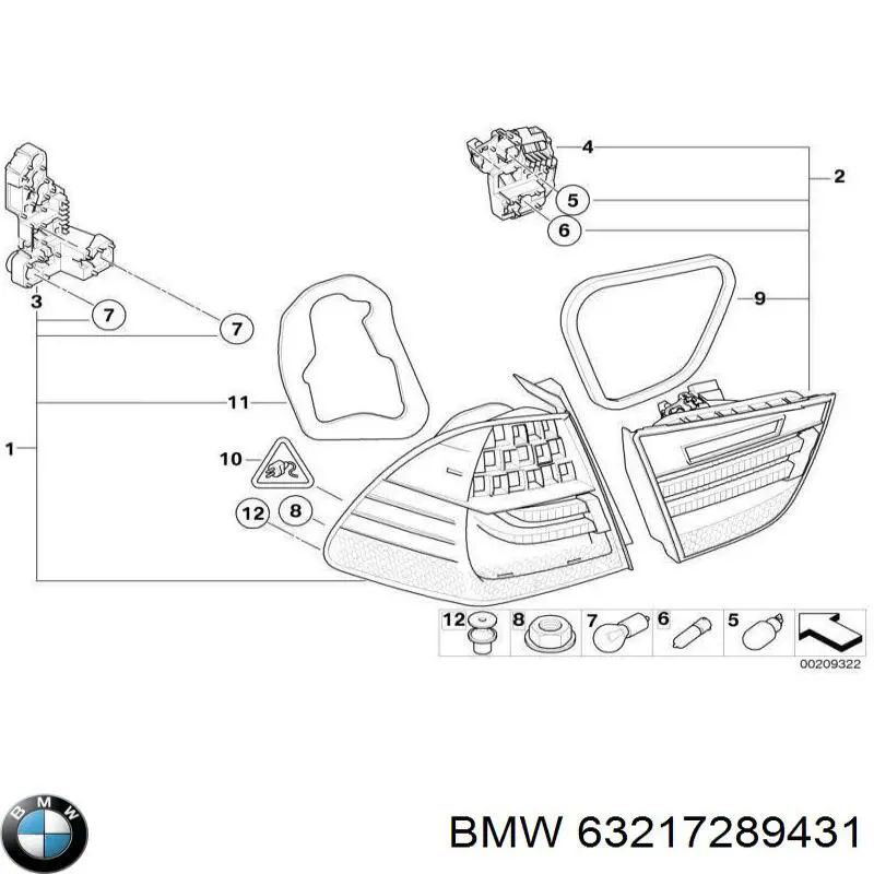63217289431 BMW Фонарь задний