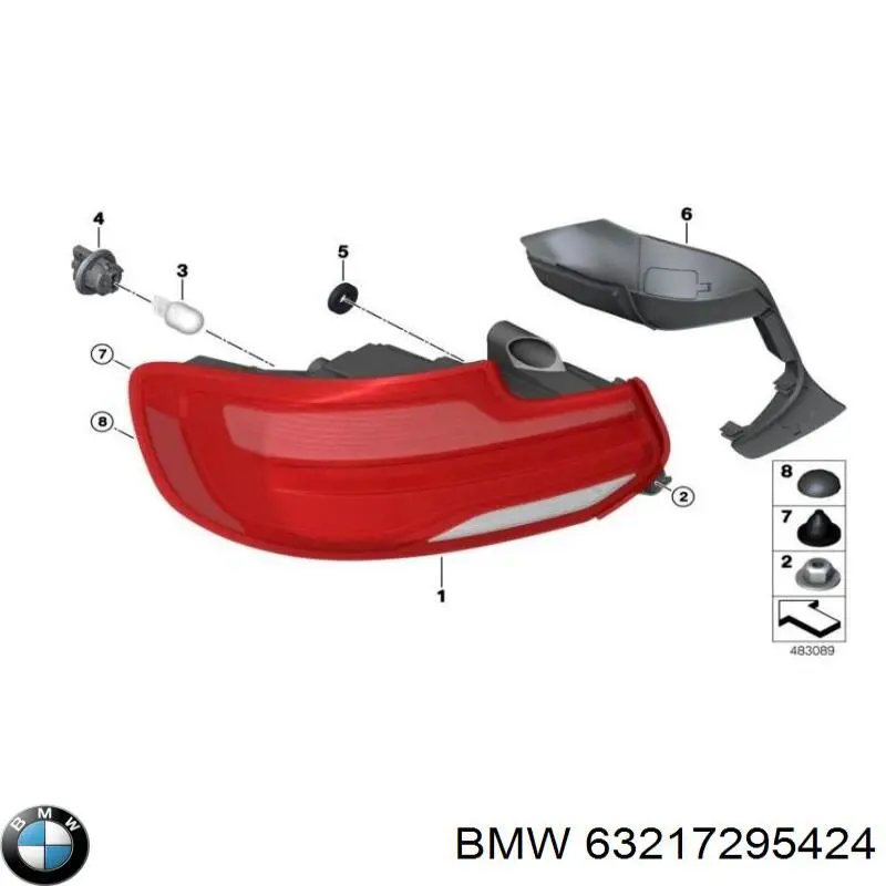 Купить 63214818178 BMW Задняя правая фара