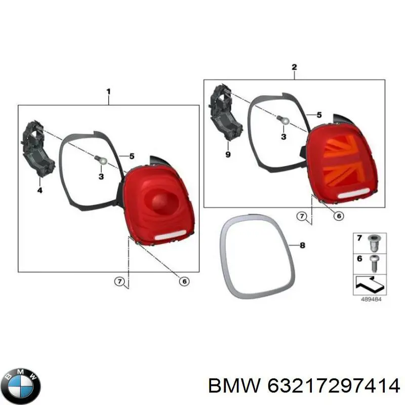 Фонарь задний правый BMW 63217297414 цена, от 80.40 USD