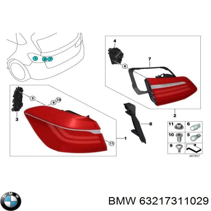 63217311029 BMW Задний левый стоп