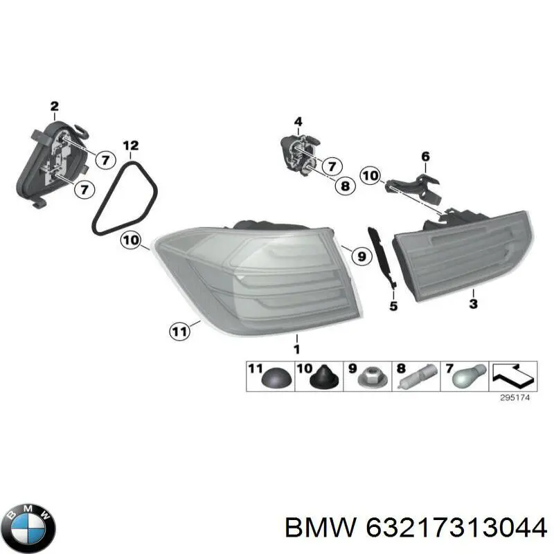 Купить 63217313044 BMW Плата заднего фонаря контактная