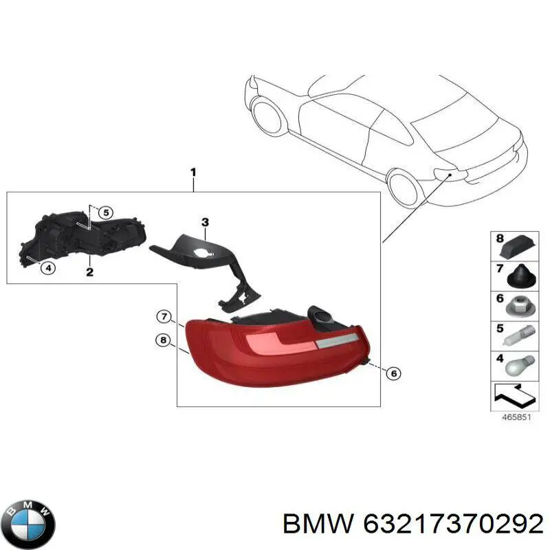 63217370292 BMW Фонари задние
