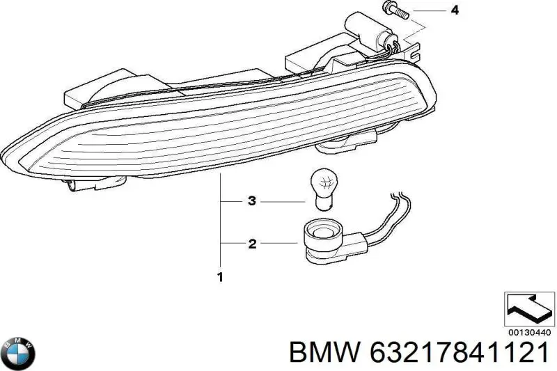 Фонарь задний левый 63217165817 BMW