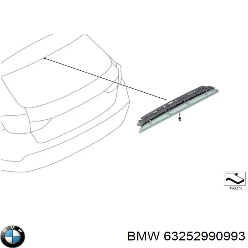 Sinal de parada traseiro adicional para BMW X1 (E84)