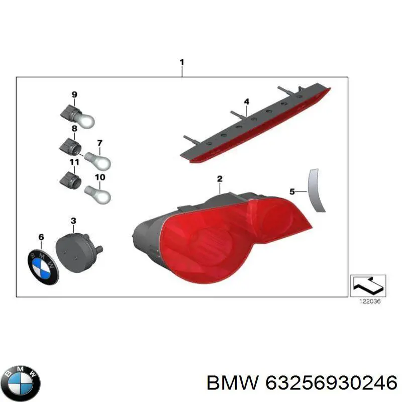 Задний стоп 63256930246 BMW