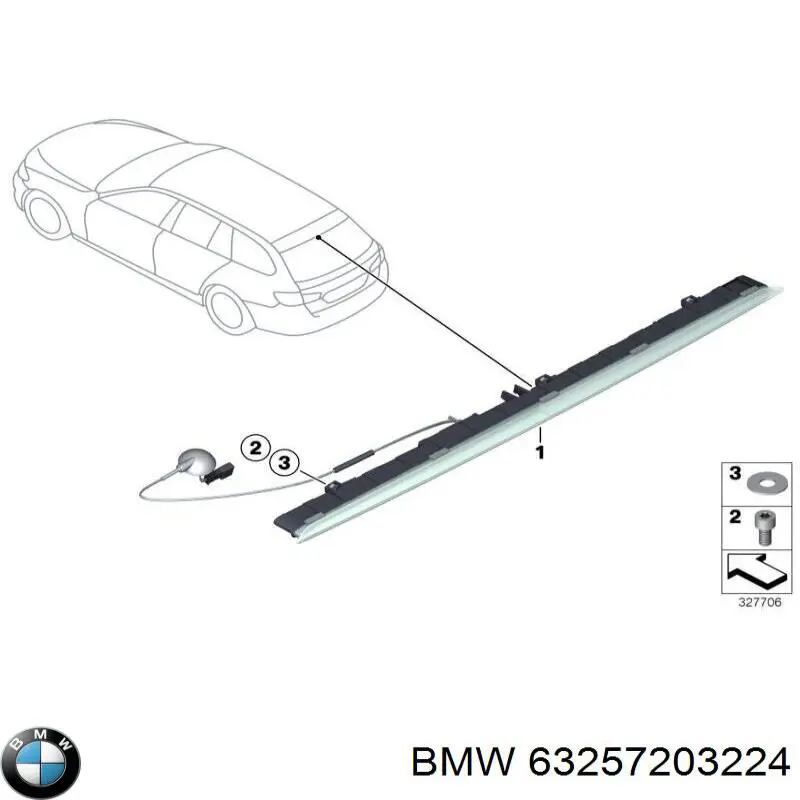 Фонарь сигнала торможения BMW 63257203224 цена, от 30.76 USD