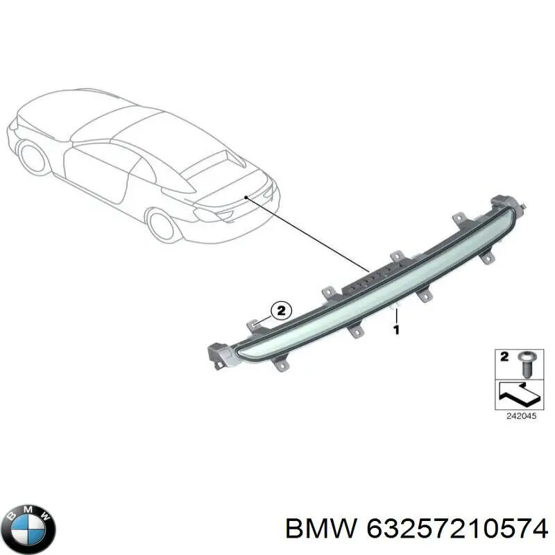 Фонарь сигнала торможения BMW 63257210574 цена, от 112.49 USD