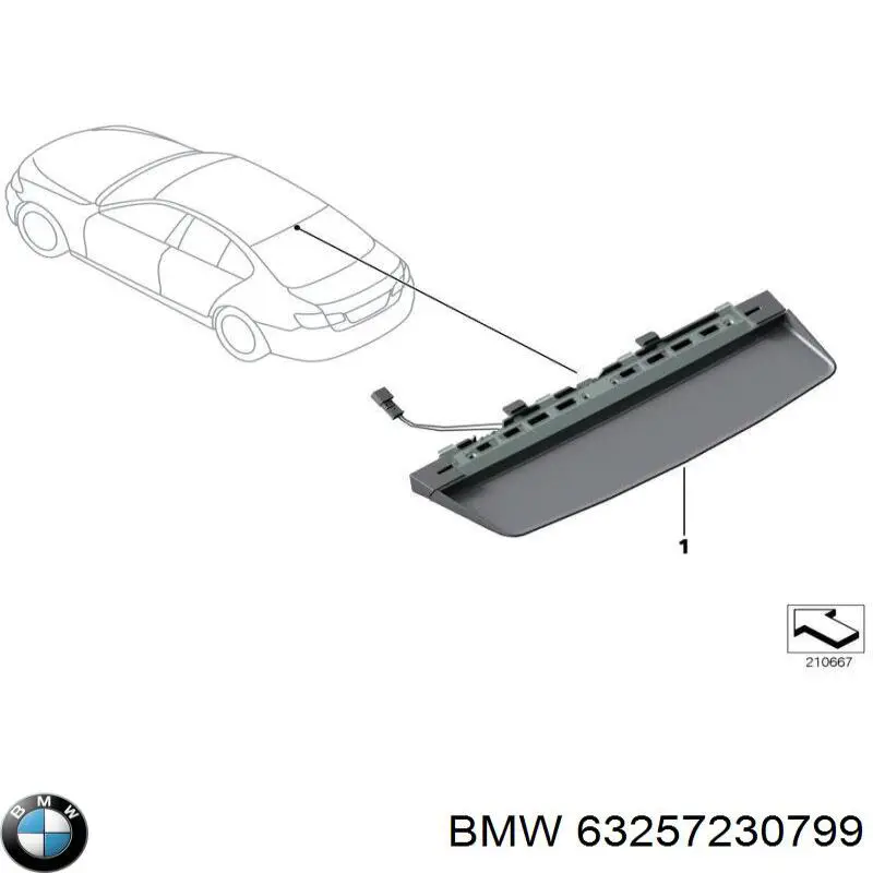 Sinal de parada traseiro adicional para BMW 5 (F10)