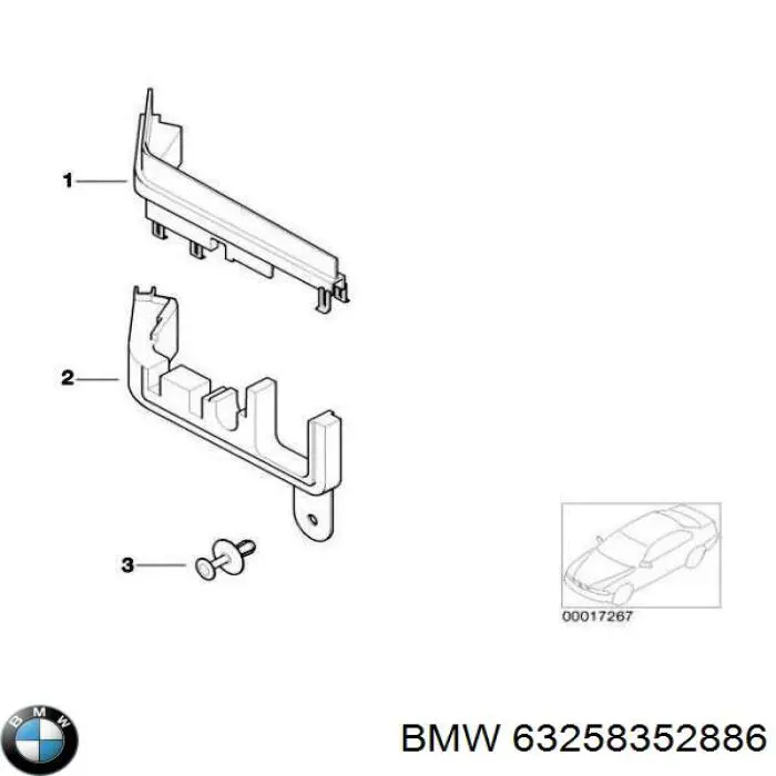 Фонарь сигнала торможения BMW 63258352886 цена, от 17.36 USD