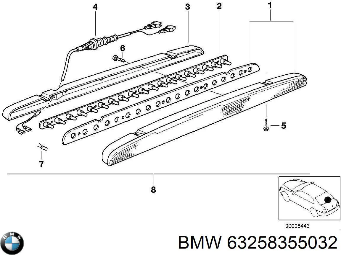 63258355032 BMW Фонарь сигнальный