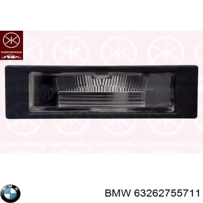 63262755711 BMW lanterna da luz de fundo de matrícula traseira