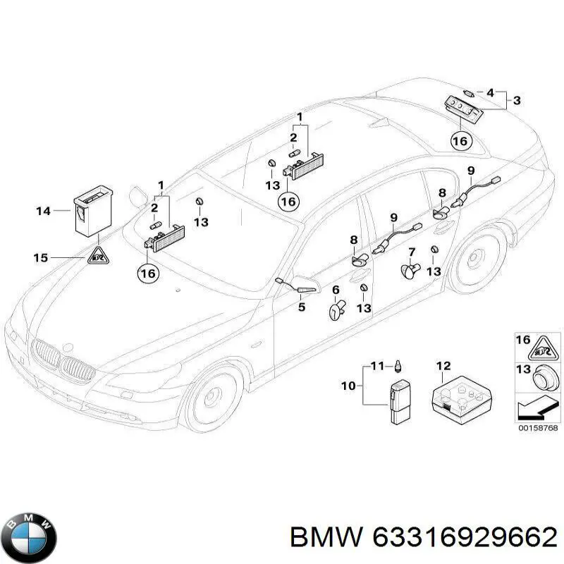  BMW 63316929662 цена, от 24.07 USD