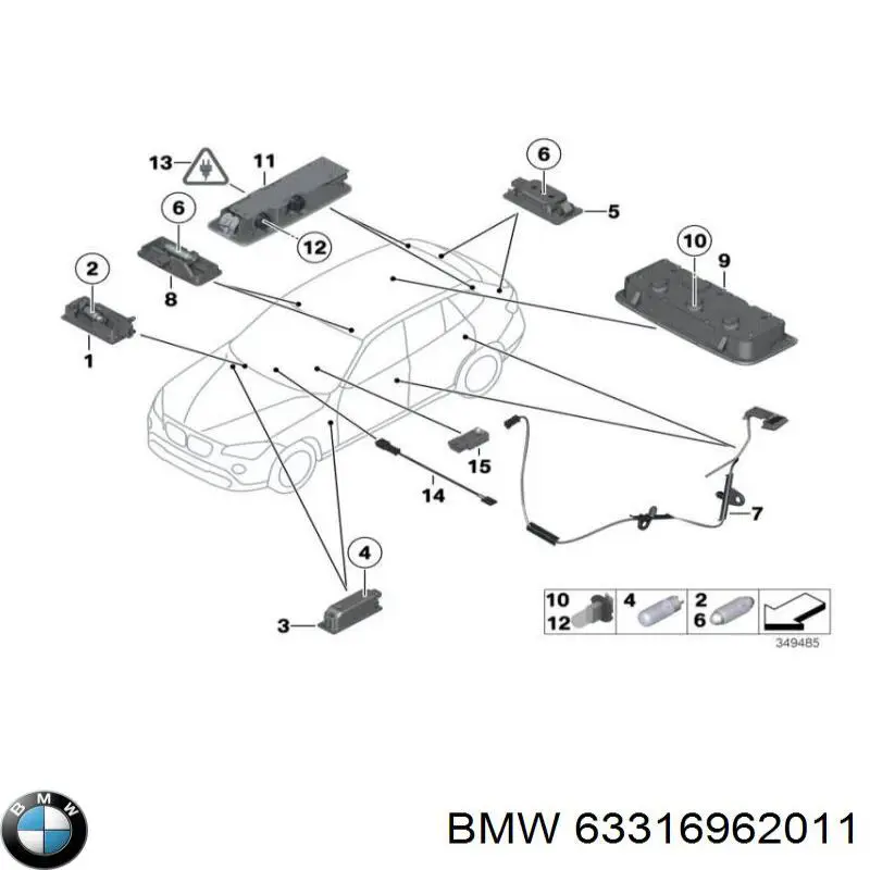 Лампочка галогенная, дальний/ближний свет BMW 63316962011