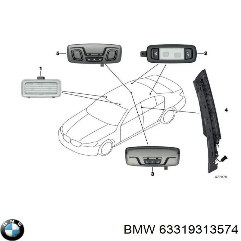 Лампа подсветки в двери BMW 9313574 цена, от 3.49 USD