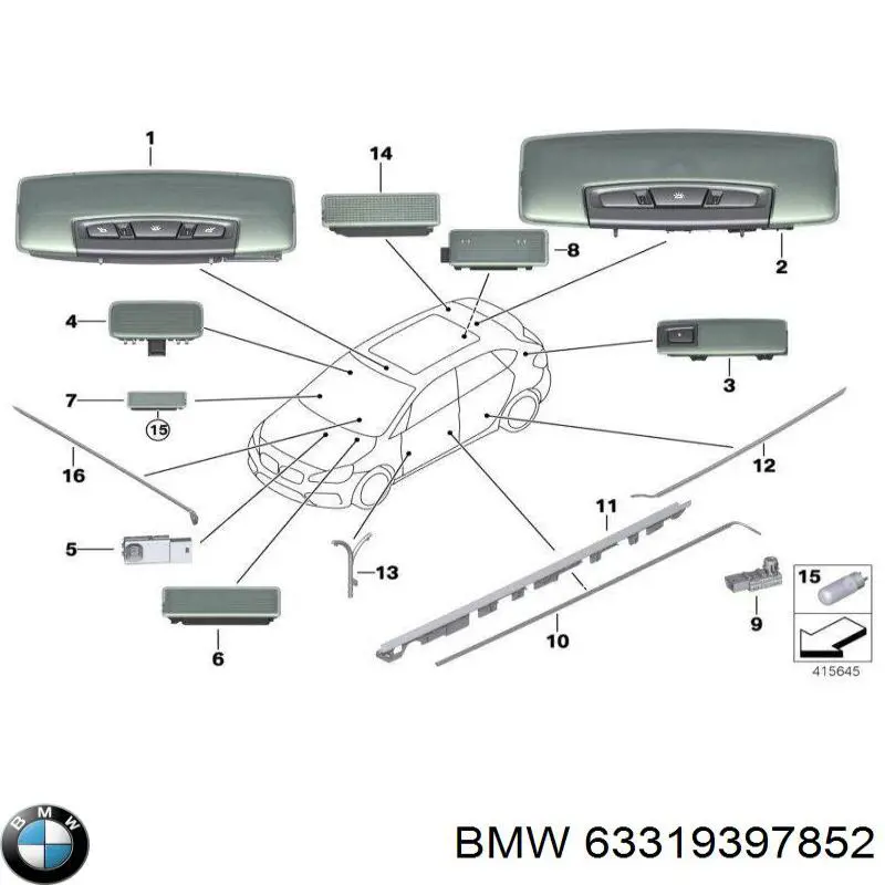  BMW 63319397852 цена, от 2.54 USD