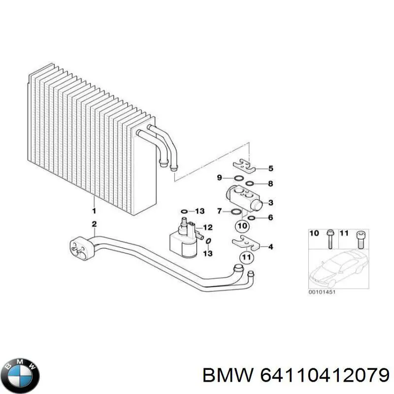 Купить 64110412079 BMW Клапан TRV кондиционера