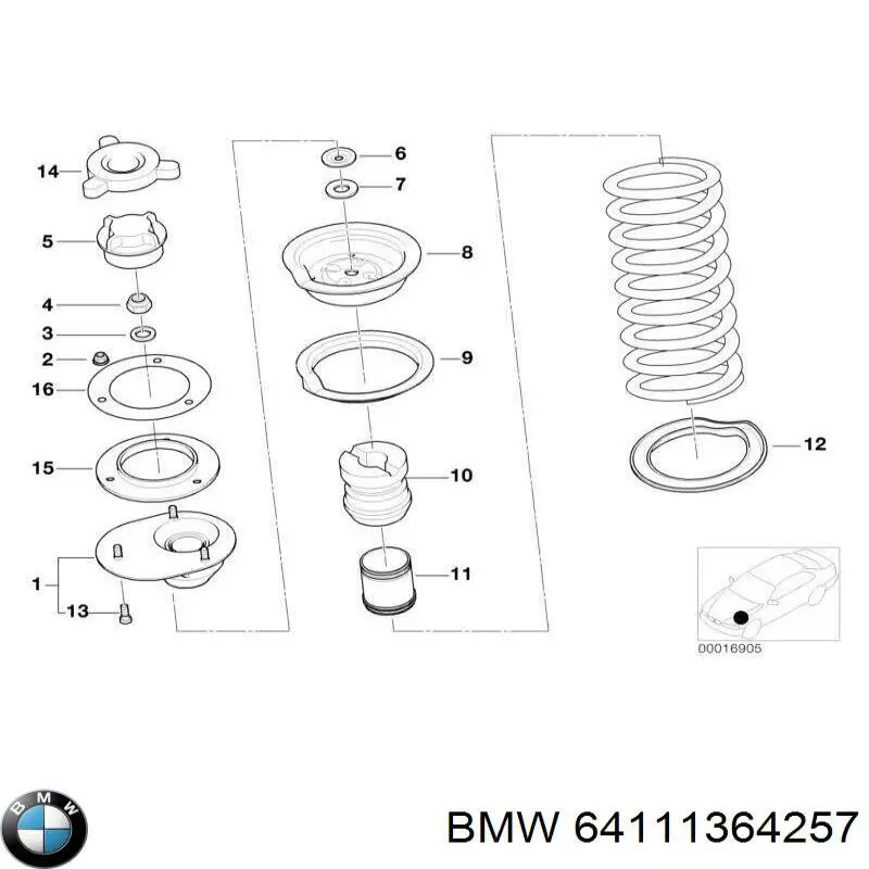  BMW 64111364257