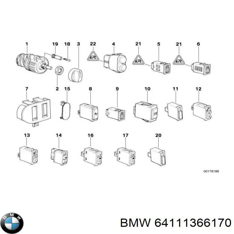  BMW 64111366170