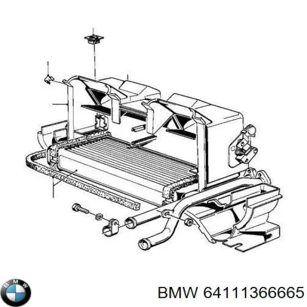 Радиатор печки (отопителя) на BMW 3 E21