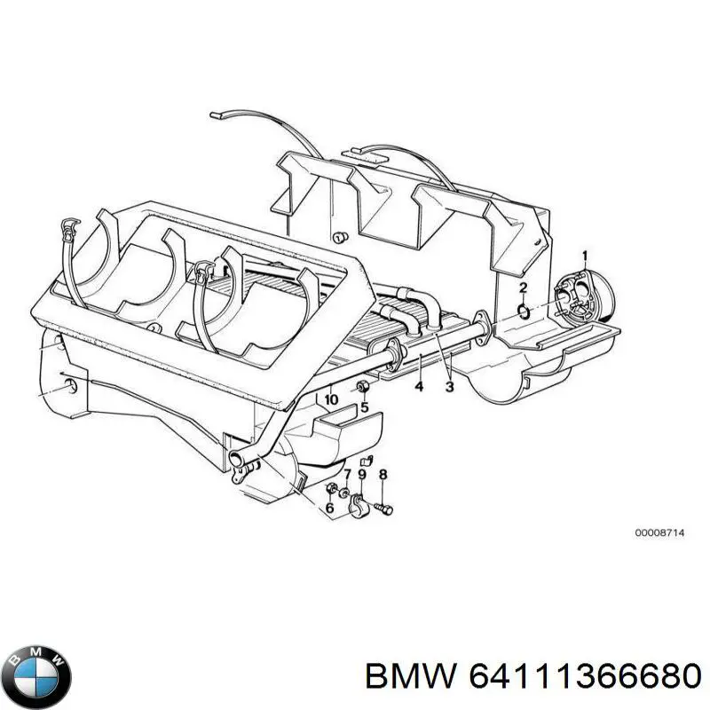 Купить 64111366680 BMW Радиатор печки
