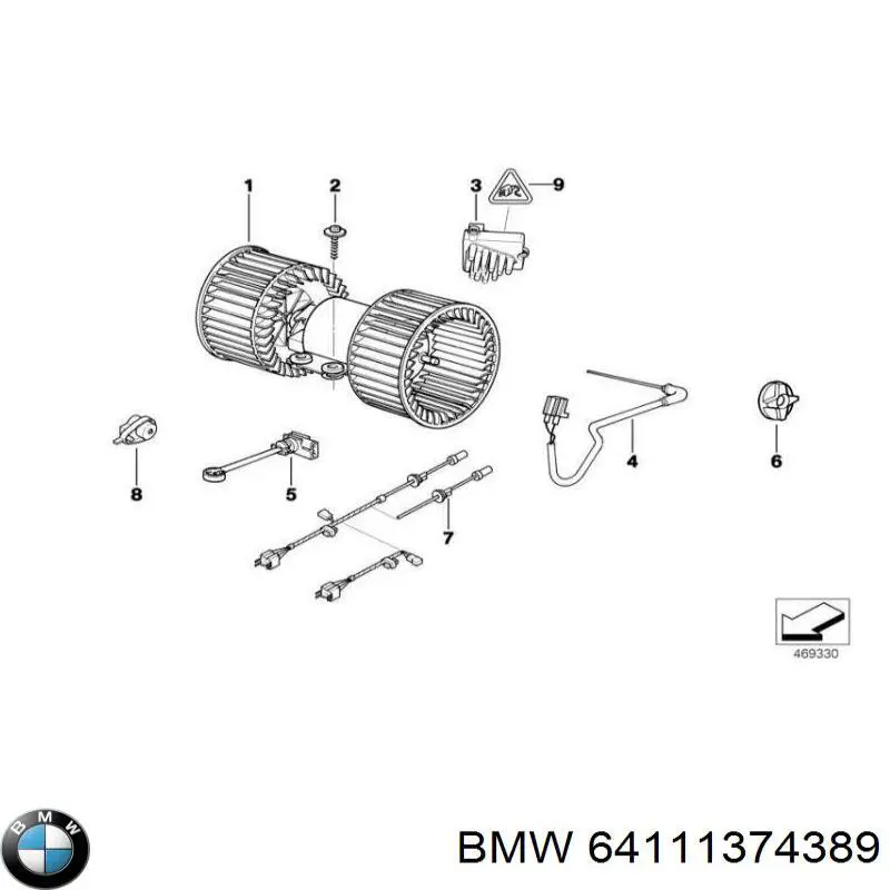  BMW 64111374389 цена, от 62.08 USD