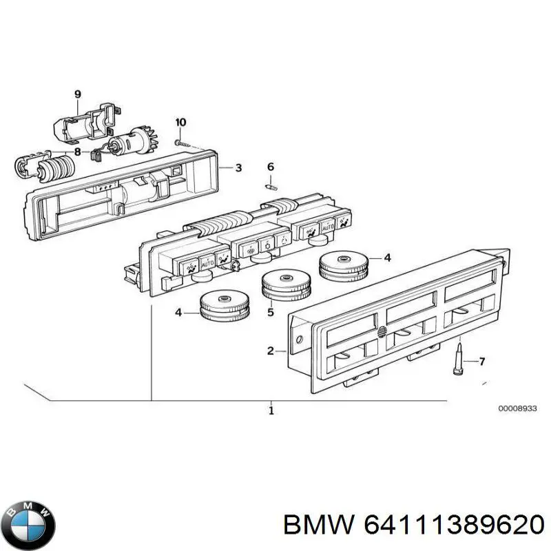 Регулятор вентилятора отопителя BMW 64111389620 цена, от 499.33 USD
