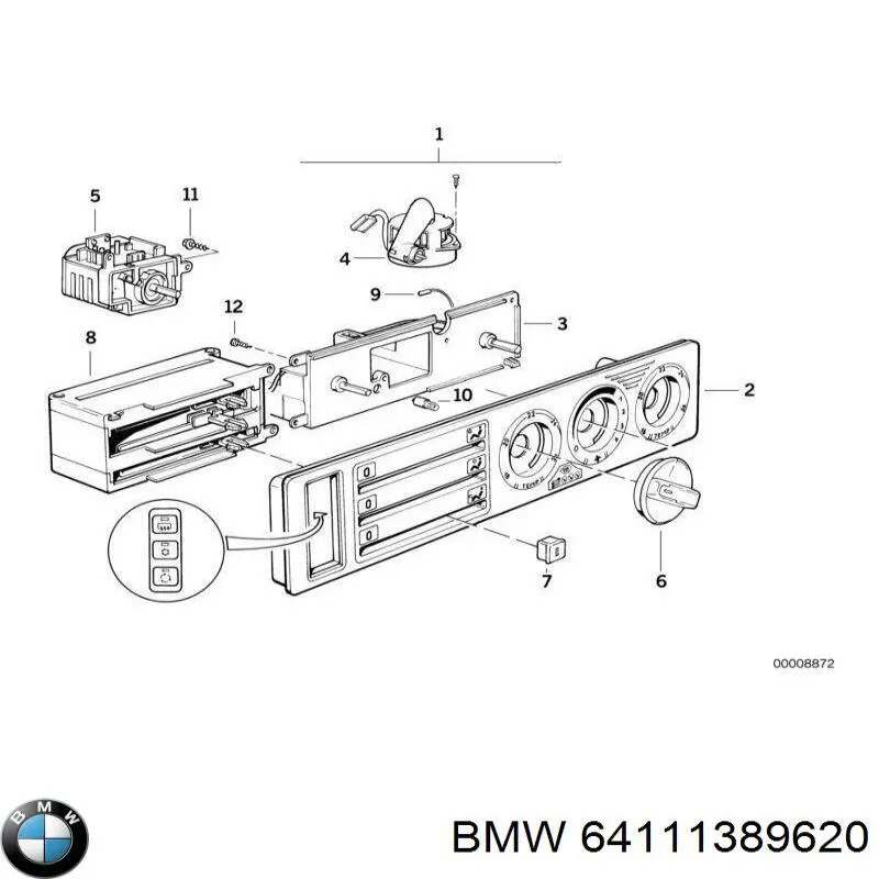 Купить 64111389620 BMW Блок управления печкой
