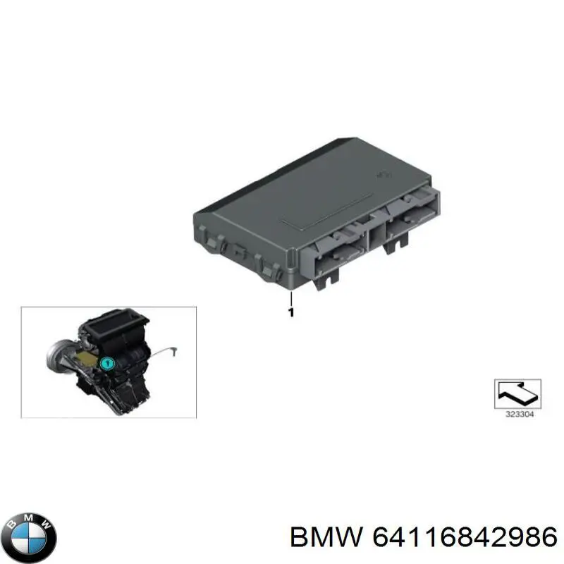64116842986 BMW Блок управления климат-контролем