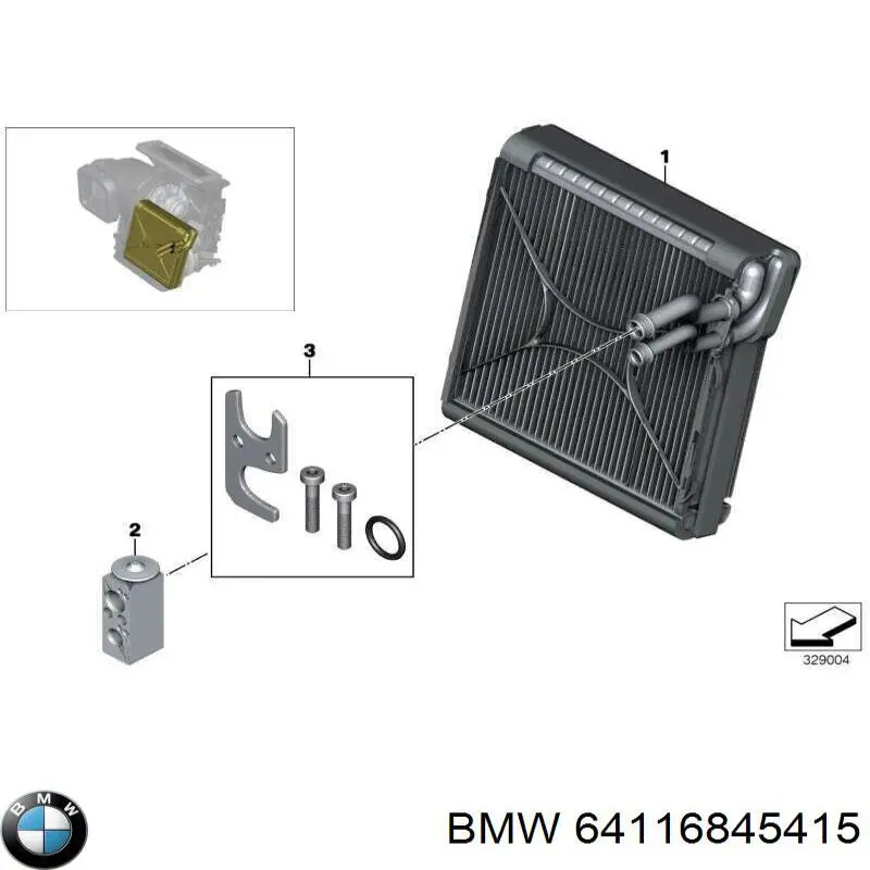 Клапан TRV кондиционера 64116845415 BMW