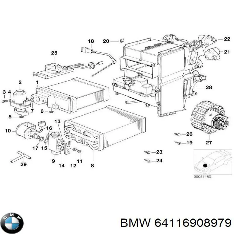 Мотор заслонки печки BMW 64116908979 цена, от 5.65 USD