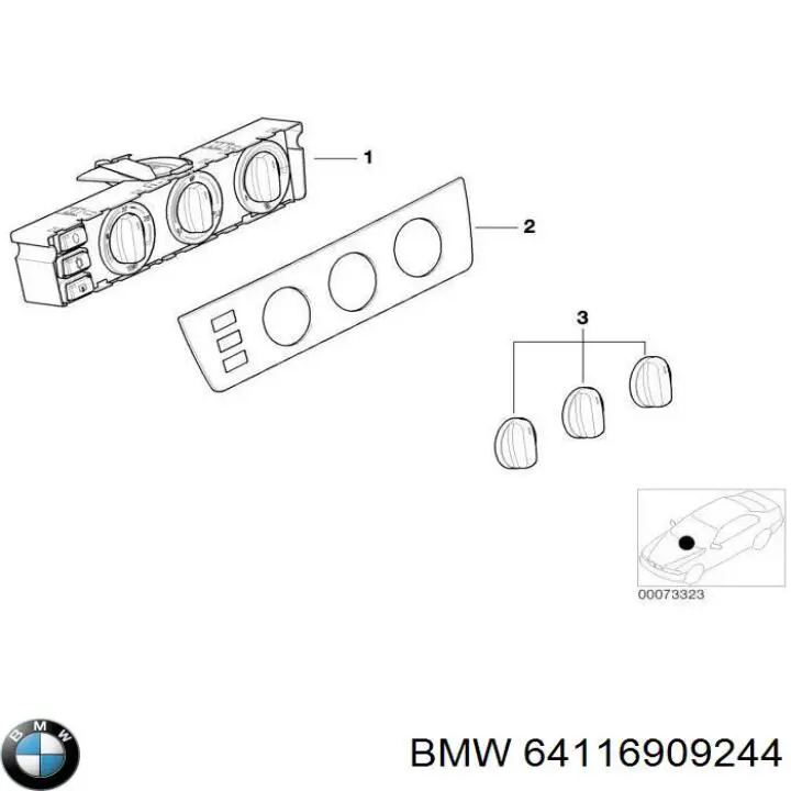 64116916650 BMW Механизм управления кондиционером